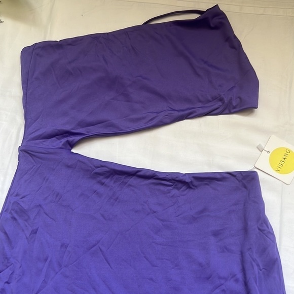 ⭐️nwt Yissang One Shoulder Cut Out Waist Sequin Dress⭐️ - Picture 7 of 8